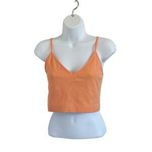 Garage Ribbed Y2K Crop Tank Orange Size Large